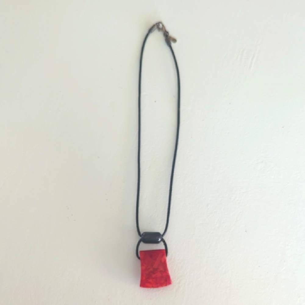 Elegant Red Pendant Necklace